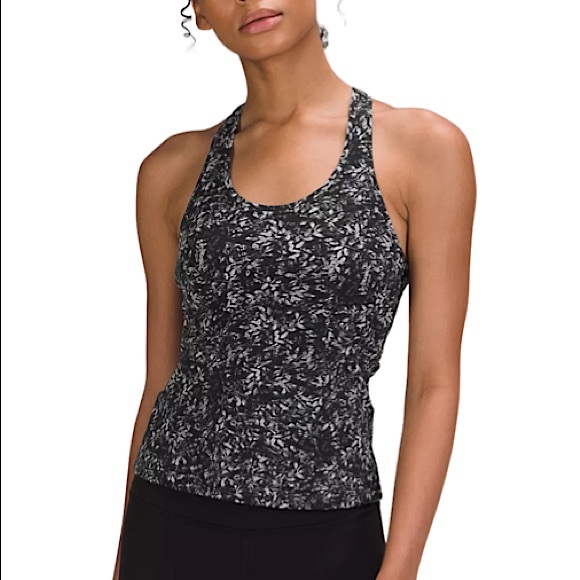 lululemon athletica Tops - NWT- LULULEMON Cool Racerback Short Tank Blossom Overlay Starlight Multi - Sz 14